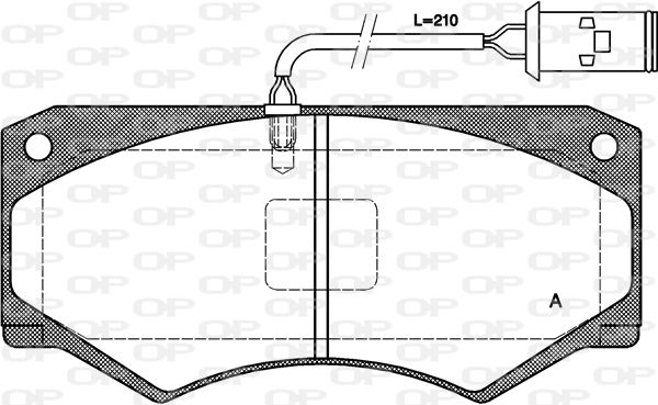 OPEN PARTS Комплект тормозных колодок, дисковый тормоз BPA0047.52